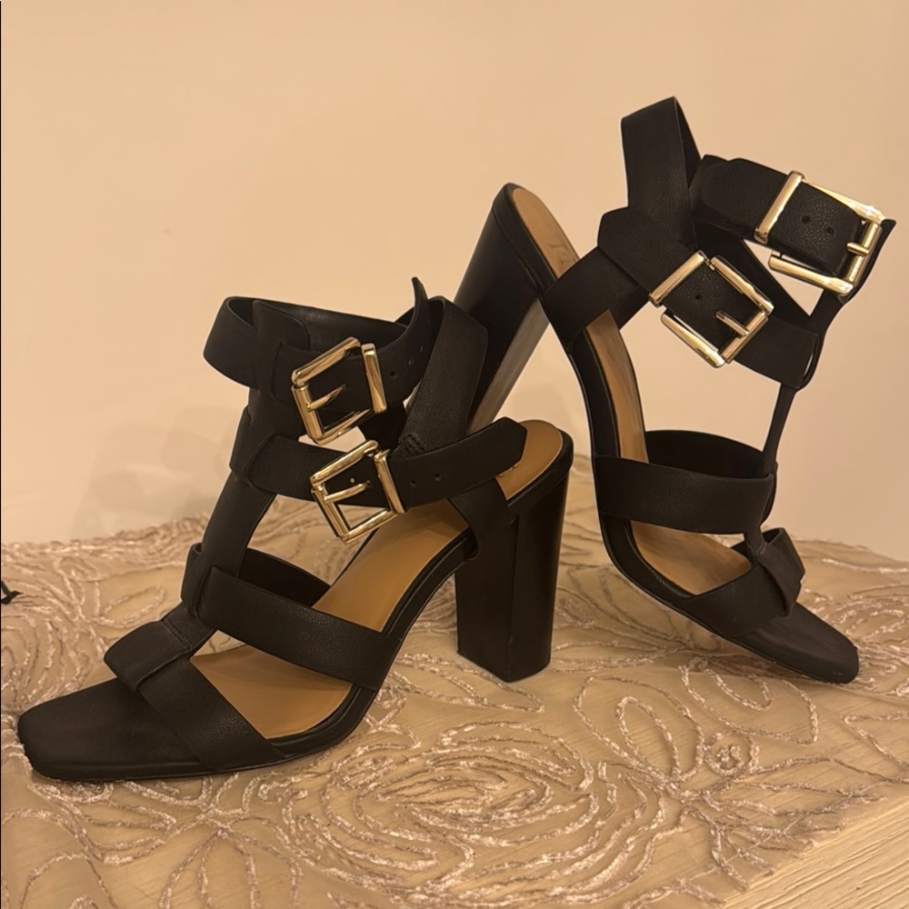INC International Concepts Black  block Heels - Picture 2 of 12